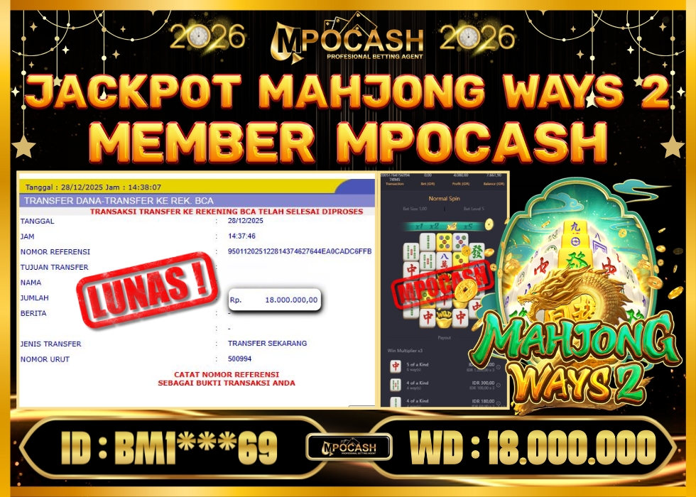 MPOCASH JACKPOT MAHJONG WAYS 2